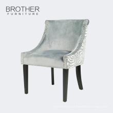 Atacado de alta qualidade design moderno tecido cadeira de jantar com padrões